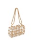 Detail View - Click To Enlarge - CULT GAIA - ‘Bess’ Brushed Brass Net Shoulder Bag