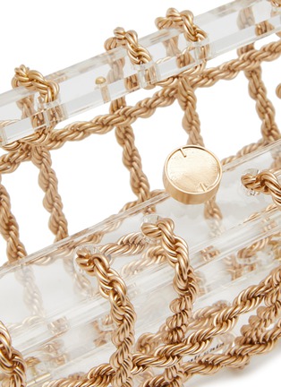 Detail View - Click To Enlarge - CULT GAIA - ‘Bess’ Brushed Brass Net Shoulder Bag
