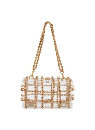 Main View - Click To Enlarge - CULT GAIA - ‘Bess’ Brushed Brass Net Shoulder Bag