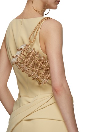 Figure View - Click To Enlarge - CULT GAIA - ‘Bess’ Brushed Brass Net Shoulder Bag