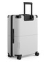 Front View - Click To Enlarge - JULY - Checked Suitcase — Monochrome