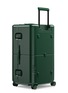 Detail View - Click To Enlarge - JULY - Checked Trunk Suitcase — Deep Green