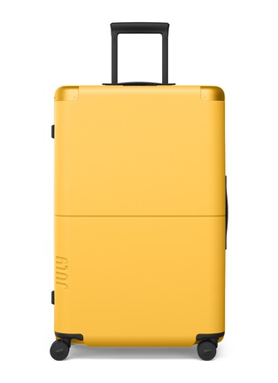 JULY | Checked Plus Suitcase — Marigold Yellow