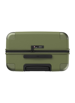Back View - Click To Enlarge - JULY - Checked Plus Suitcase — Moss Green
