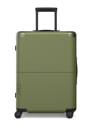 Main View - Click To Enlarge - JULY - Checked Suitcase — Moss Green