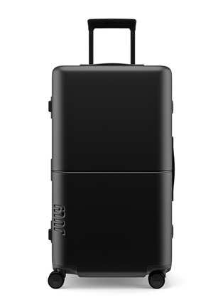 Main View - Click To Enlarge - JULY - Checked Trunk Suitcase — Light Matte Black