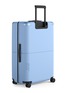 Front View - Click To Enlarge - JULY - Checked Plus Suitcase — Sky