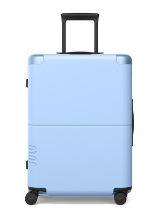 Main View - Click To Enlarge - JULY - Checked Suitcase — Sky