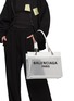 Figure View - Click To Enlarge - BALENCIAGA - Small Duty Free Logo Mesh Tote Bag