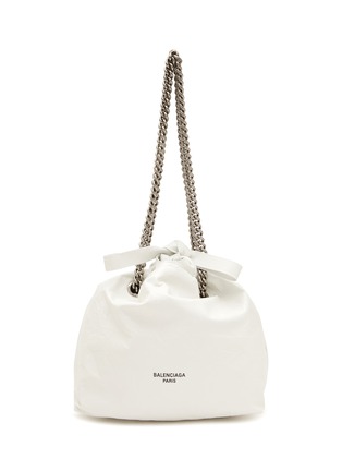Main View - Click To Enlarge - BALENCIAGA - Small 'Crush' Chain Handle Leather Tote Bag