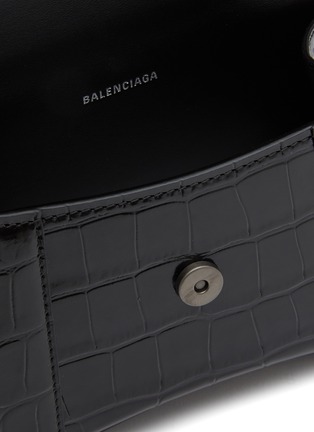 Detail View - Click To Enlarge - BALENCIAGA - XS Hourglass Embossed Calf Leather Top Handle Bag