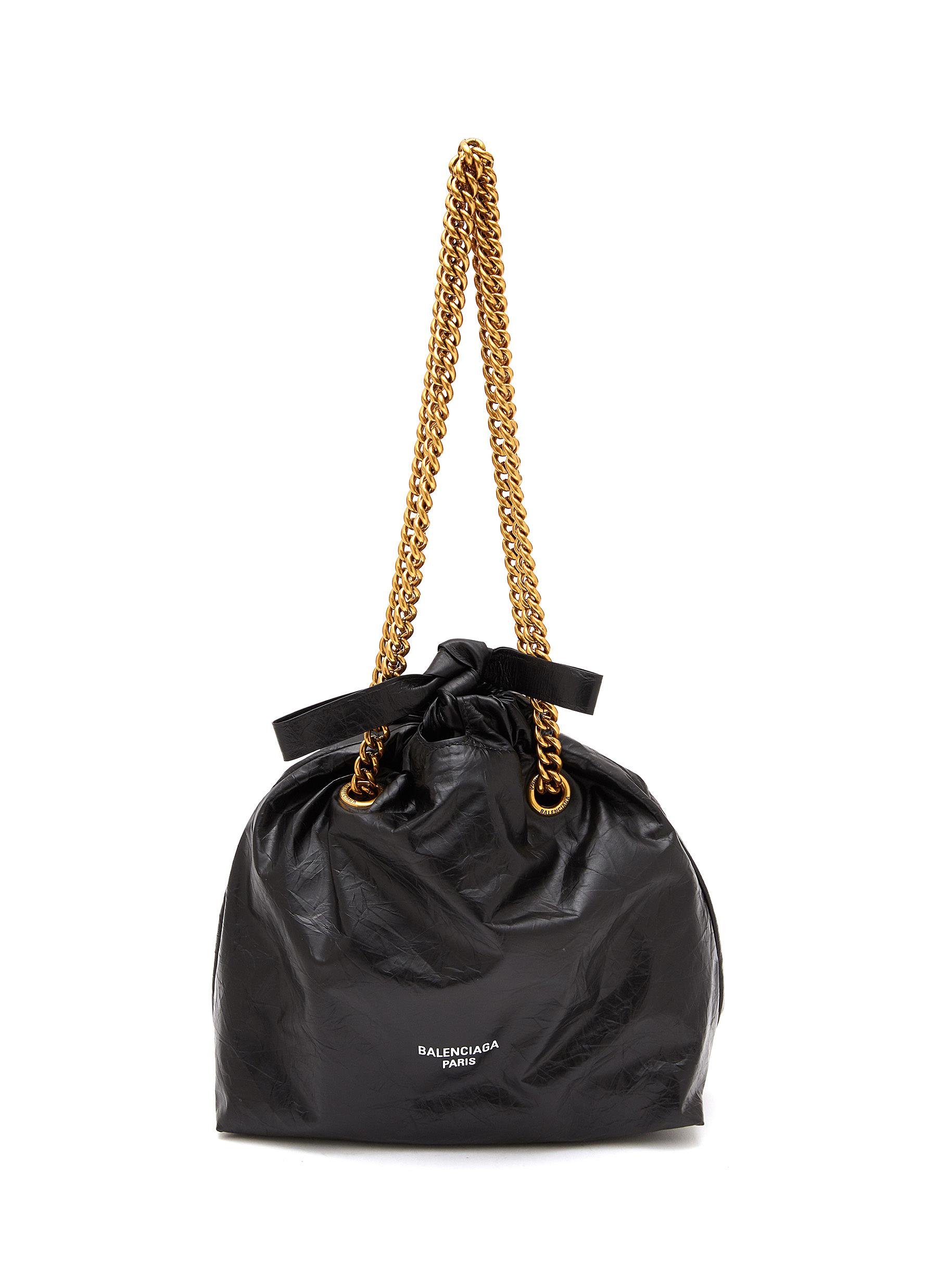 Balenciaga Small Crush Tote Bag - Black - One Size