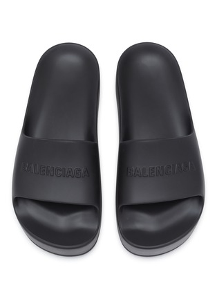 Balenciaga logodebossed Flatform Slides  Farfetch