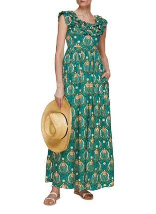 Figure View - Click To Enlarge - AGUA BY AGUA BENDITA - Espliego Lunar Maxi Dress