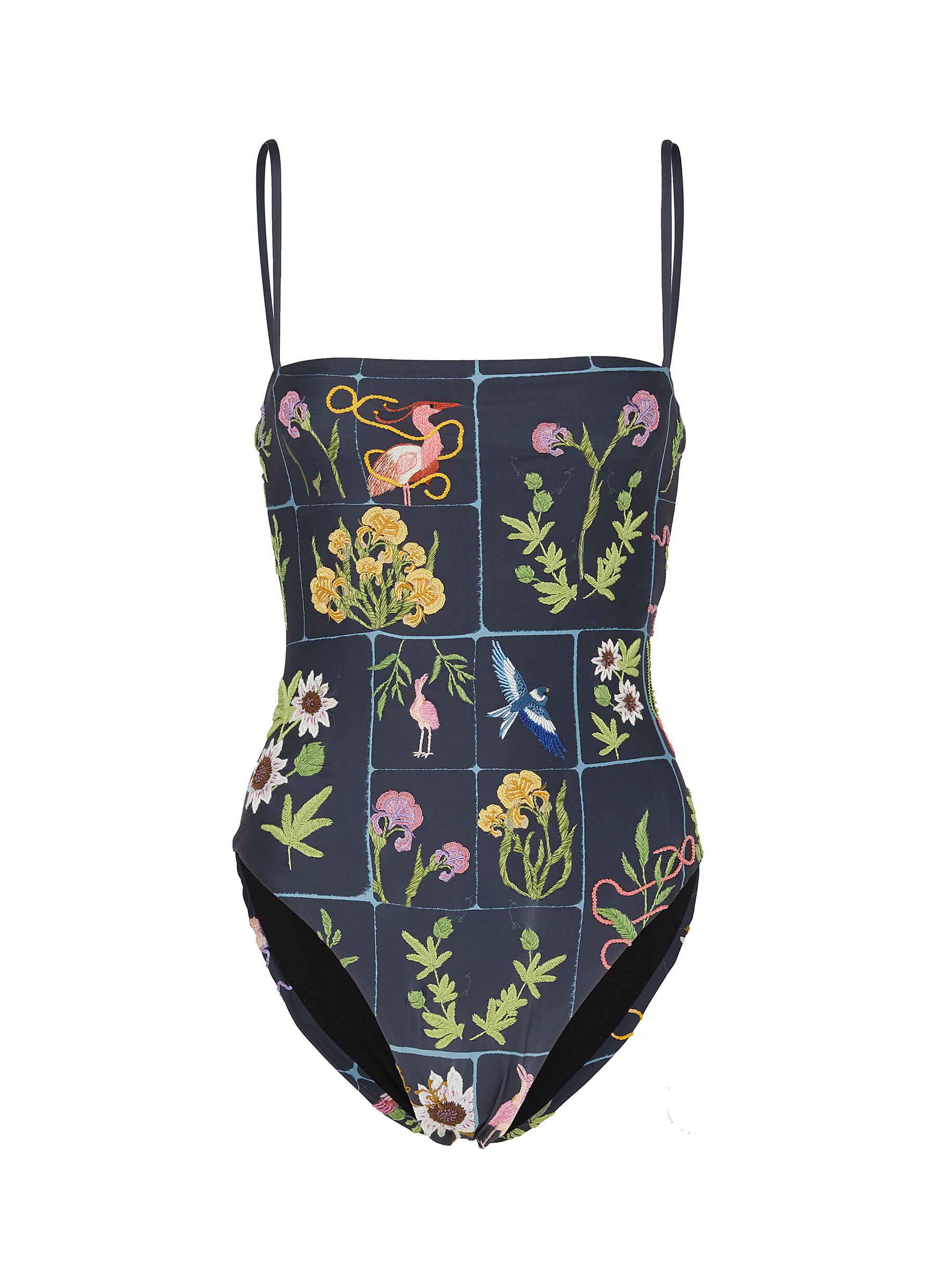 Durazno Paraíso Hand Embroidered Swimsuit