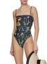 Figure View - Click To Enlarge - AGUA BY AGUA BENDITA - Durazno Paraíso Hand Embroidered Swimsuit