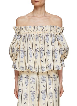 Main View - Click To Enlarge - AGUA BY AGUA BENDITA - Urucú Tinaja Off Shoulder Top