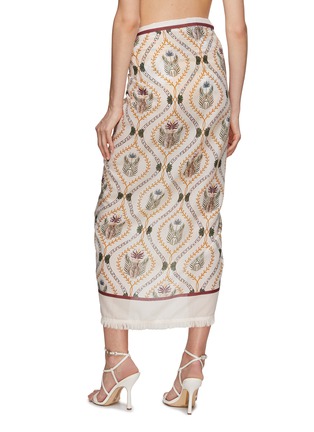 Back View - Click To Enlarge - AGUA BY AGUA BENDITA - Orquídea Jarrón Midi Wrap Skirt