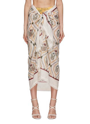Main View - Click To Enlarge - AGUA BY AGUA BENDITA - Orquídea Jarrón Midi Wrap Skirt