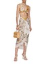 Figure View - Click To Enlarge - AGUA BY AGUA BENDITA - Orquídea Jarrón Midi Wrap Skirt