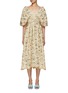 Main View - Click To Enlarge - AGUA BY AGUA BENDITA - Frederica Puff Sleeve Midi Dress