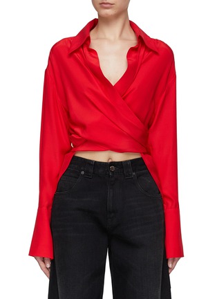 Main View - Click To Enlarge - GAUGE81 - Sabinas Silk Wrapped Shirt