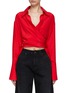 Main View - Click To Enlarge - GAUGE81 - Sabinas Silk Wrapped Shirt