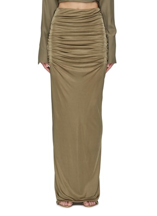 Main View - Click To Enlarge - GAUGE81 - Belem Ruched Maxi Pencil Skirt