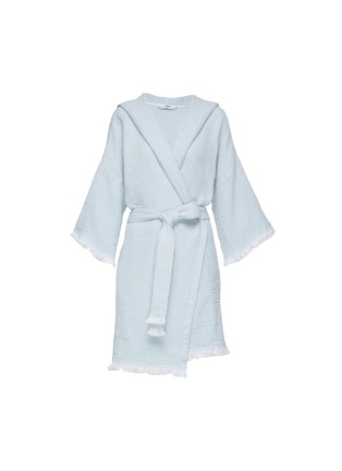 Main View - Click To Enlarge - ABYSS - Bees Hooded Bathrobe Aqua — Small