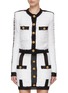 Main View - Click To Enlarge - BALMAIN - Tweed Knit Cropped Jacket