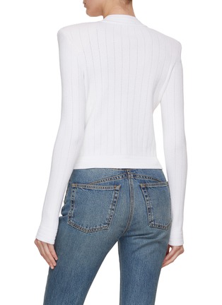 Back View - Click To Enlarge - BALMAIN - Buttoned Pockets Knit Cardigan