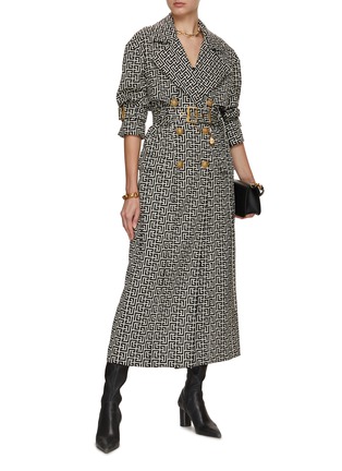 monogram belted trench