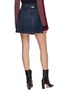 Back View - Click To Enlarge - BALMAIN - Monogram Scarf Pleated Mini Skirt