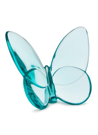 Detail View - Click To Enlarge - BACCARAT - Lucky Butterfly Crystal Sculpture —Turquoise Blue