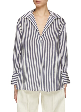 Main View - Click To Enlarge - VINCE - Coast Stripe V-Neck Blouse