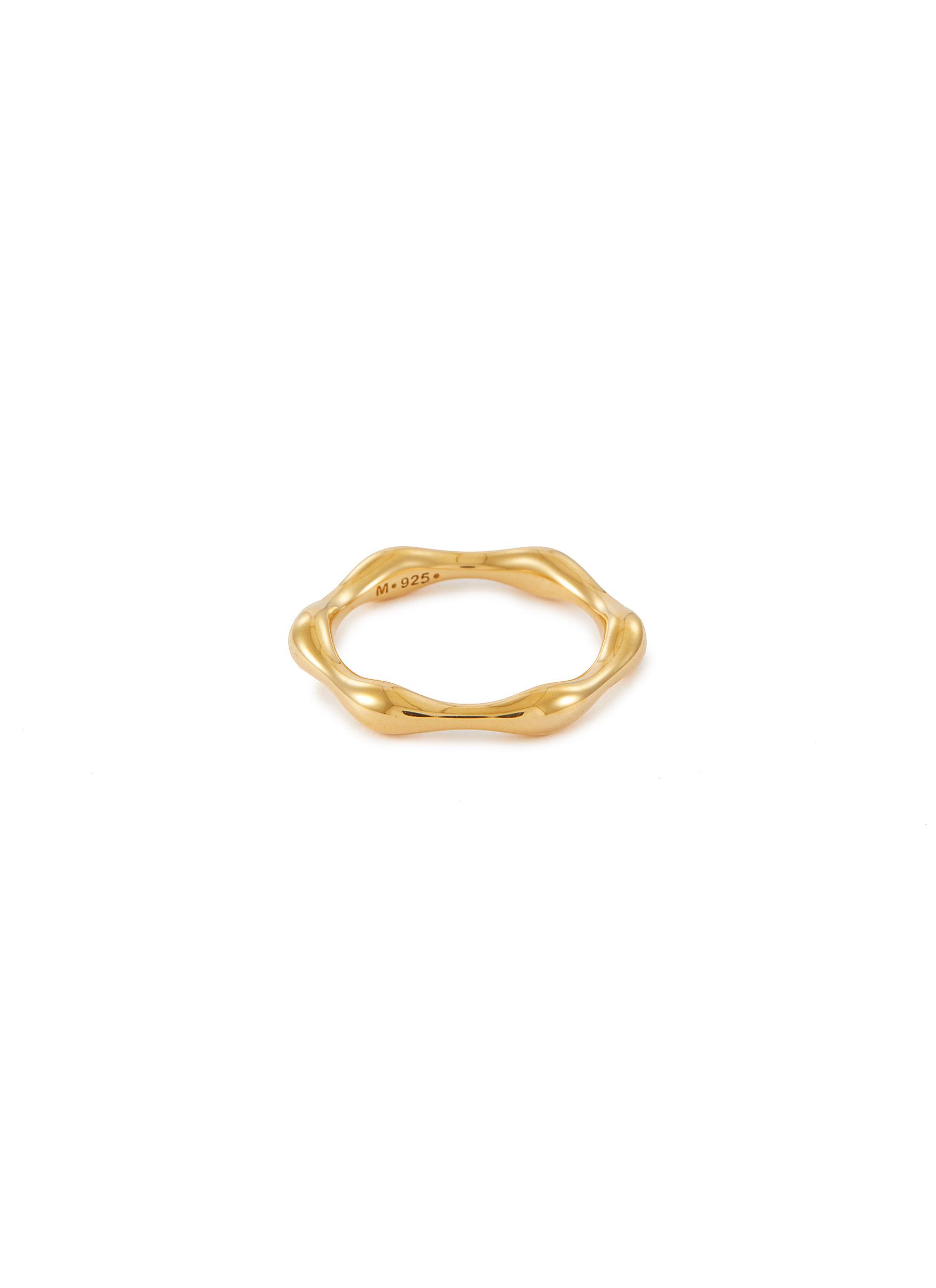 MISSOMA ‘MAGMA' 18K GOLD PLATED STERLING SILVER MOLTEN RING