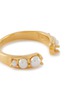 Detail View - Click To Enlarge - MISSOMA - x Harris Reed 18k Gold Plated Sterling Silver Faux Pearl Openness Ring