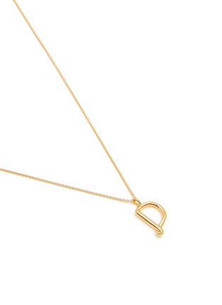 Detail View - Click To Enlarge - MISSOMA - Gold Plated Sterling Silver Curly Letter 'D' Pendant Necklace