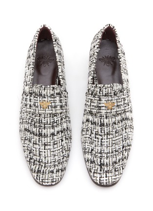 Detail View - Click To Enlarge - BOUGEOTTE - Flaneur Heeled Tweed Loafers