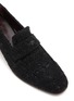 Detail View - Click To Enlarge - BOUGEOTTE - Flaneur Heeled Lurex Tweed Loafers