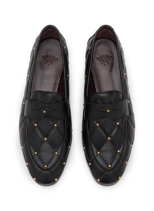 Detail View - Click To Enlarge - BOUGEOTTE - Flaneur Studded Leather Loafers