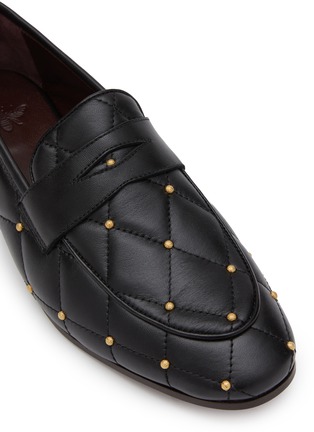 Detail View - Click To Enlarge - BOUGEOTTE - Flaneur Studded Leather Loafers