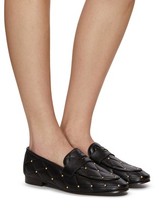 Figure View - Click To Enlarge - BOUGEOTTE - Flaneur Studded Leather Loafers