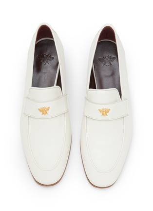 Detail View - Click To Enlarge - BOUGEOTTE - Flaneur Heeled Leather Loafers