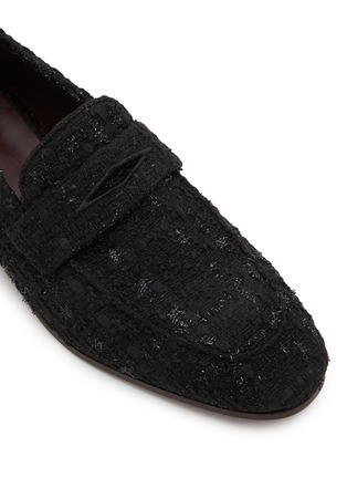 Detail View - Click To Enlarge - BOUGEOTTE - Flaneur Lurex Tweed Loafers