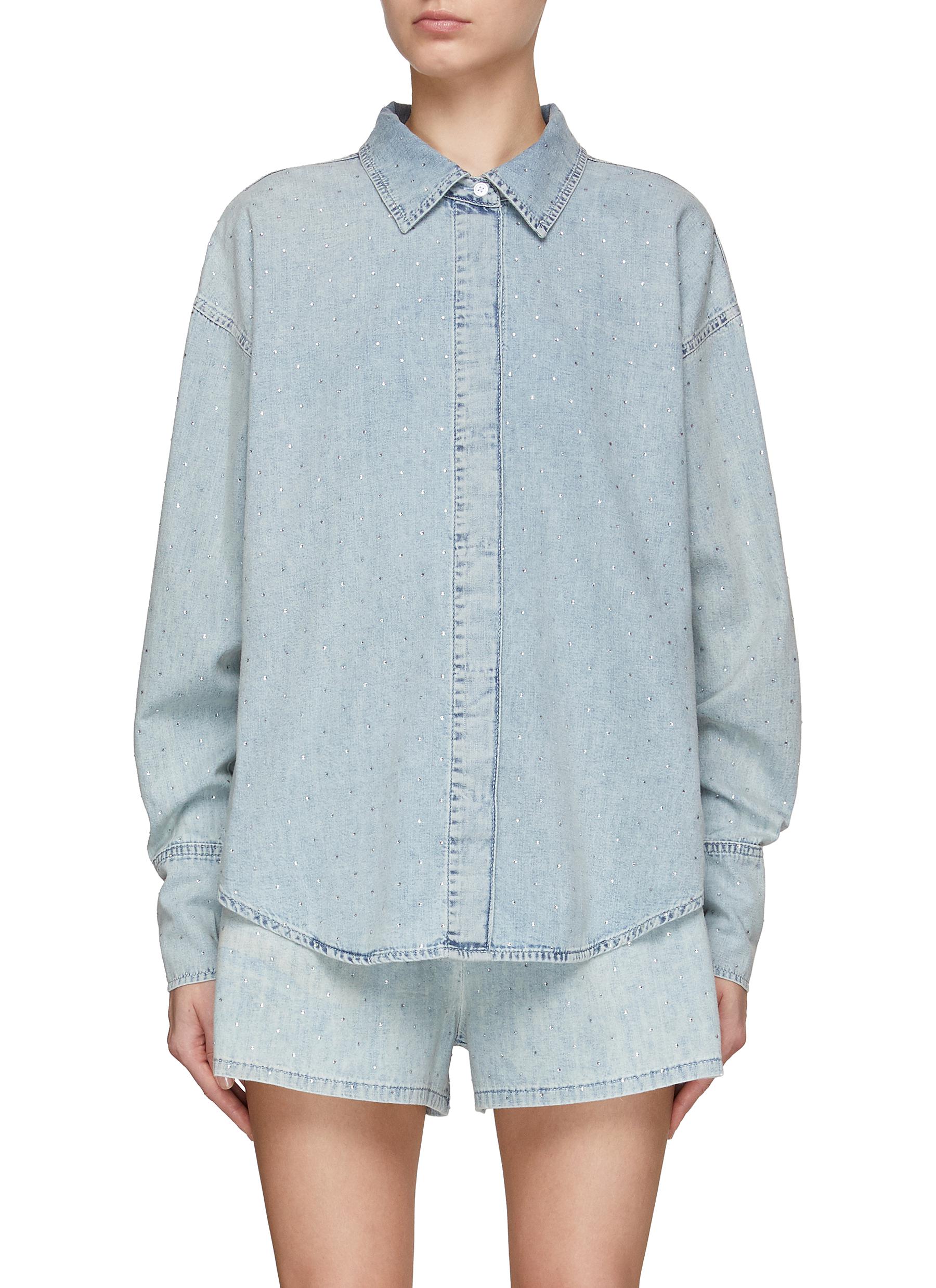 GOOD AMERICAN WEEKENDER DENIM SHIRT