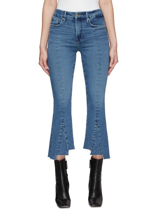 Main View - Click To Enlarge - GOOD AMERICAN - Good Legs Cropped Mini Boot Jeans