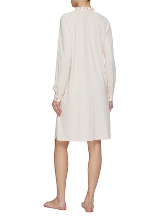 Back View - Click To Enlarge - YVES DELORME - Conte Short Nightdress — Size XS/Perle
