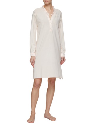  - YVES DELORME - Conte Short Nightdress — Size XS/Perle