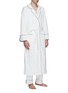 Front View - Click To Enlarge - YVES DELORME - Tempo Dressing Gown — Size M/Ecru